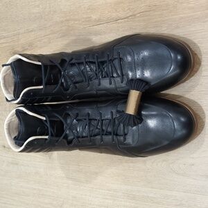 Gucci Black Leather High Top Sneakers NWOT